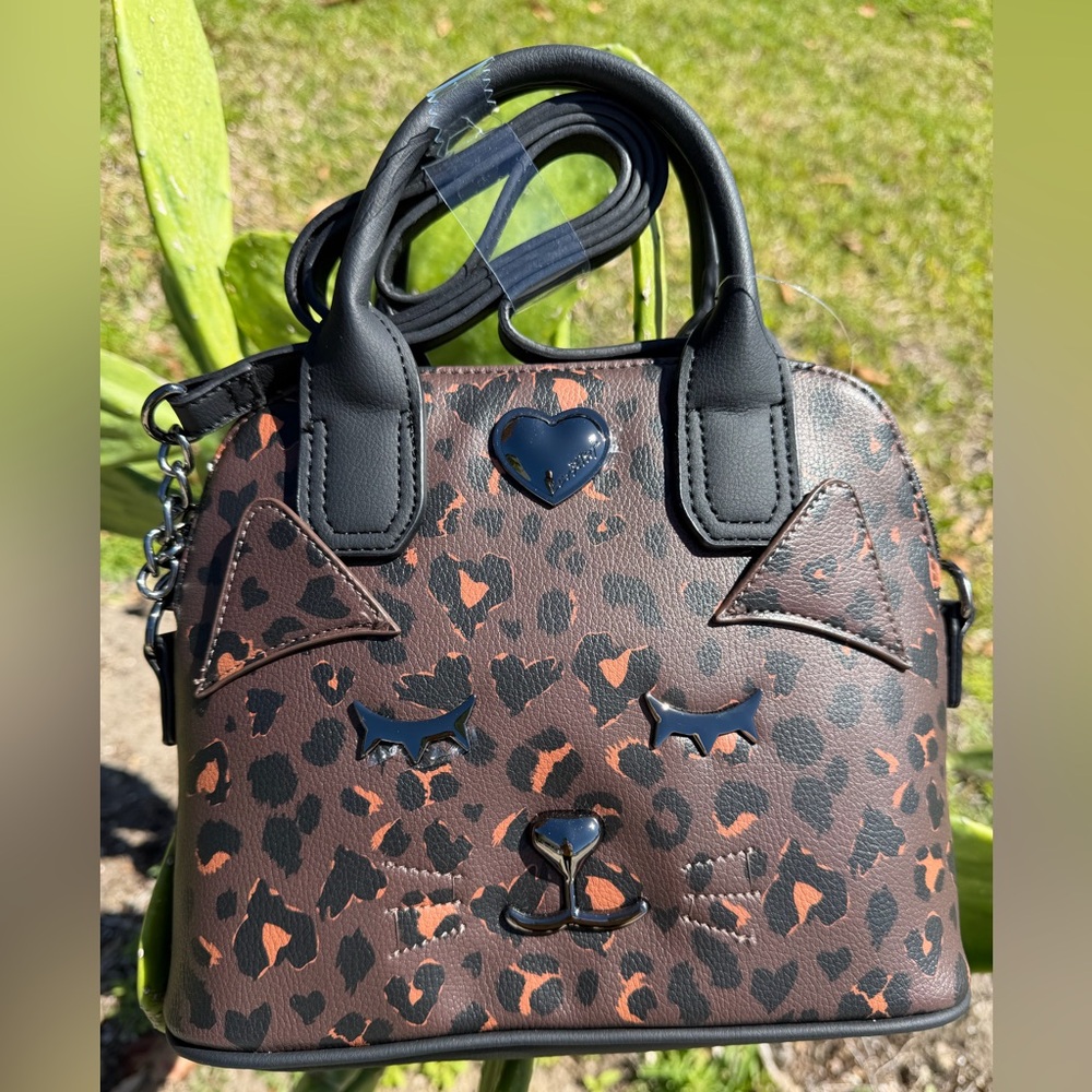 LUV BETSEY By Betsey Johnson Cat Face Crossbody Bag In Brown